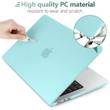 15 inch Air 2023 MacBook Air Matte Case  A2941 M2 Chip Hard Shell Case Keyboard Cover Sky Blue - Close-Up Angle