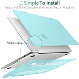15 inch Air 2023 MacBook Air Matte Case  A2941 M2 Chip Hard Shell Case Keyboard Cover Sky Blue - Low Angle