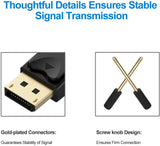 6ft 1.8M Display Port DP To Dual Link DVI-D 24+1 Pin Male Gold Connection Cable - Top-Down View