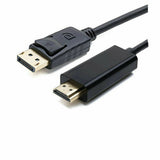 1.8m DisplayPort Display Port DP Gold to HDMI Male Video Audio Converter Cable - Front View