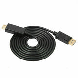 1.8m DisplayPort Display Port DP Gold to HDMI Male Video Audio Converter Cable - Side View