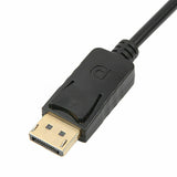 1.8m DisplayPort Display Port DP Gold to HDMI Male Video Audio Converter Cable - Top-Down View