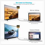 1.8M Type C USB-C Thunderbolt 3 to Display port DP Cable Male to Male Converter - Top-Down View
