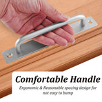 Barn Door Handle Sliding Pull Cabinet Door Handles Drawer knobs Kitchen Handles Silver, image 3