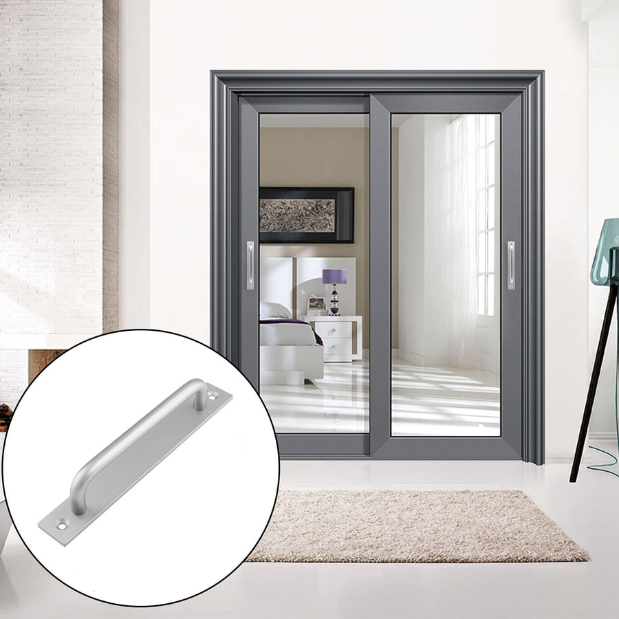 Barn Door Handle Sliding Pull Cabinet Door Handles Drawer knobs Kitchen Handles Silver, image 4