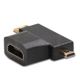 2in1 Mini HDMI Micro HDMI Male to HDMI Female Adapter Converter 1080P - Front View