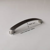 Brushed Nickel Kitchen Door Cabinet Drawer Handle Pulls 128MM - Top-Down View