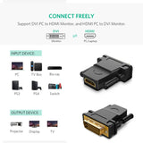 DVI-D 24+1 Male to HDMI Female Adapter Converter Gold Plated Support 1080P - Side View