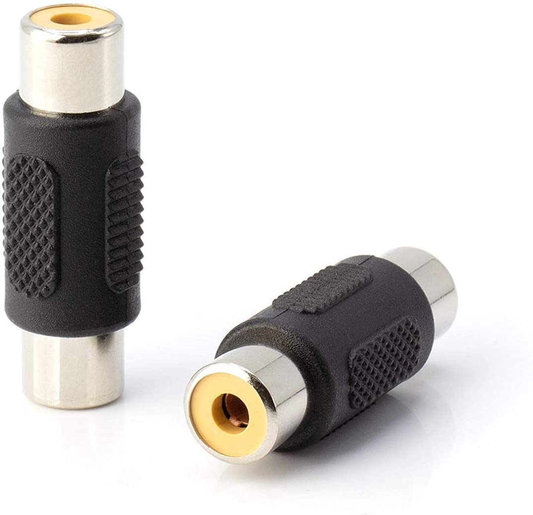 RCA Female Coupler Adapter Kit - 2-Pack Audio/Video Extender Connectors