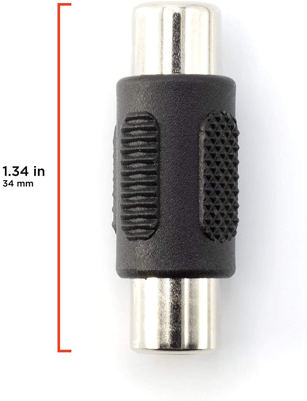 RCA Female Coupler Adapter Kit - 2-Pack Audio/Video Extender Connectors