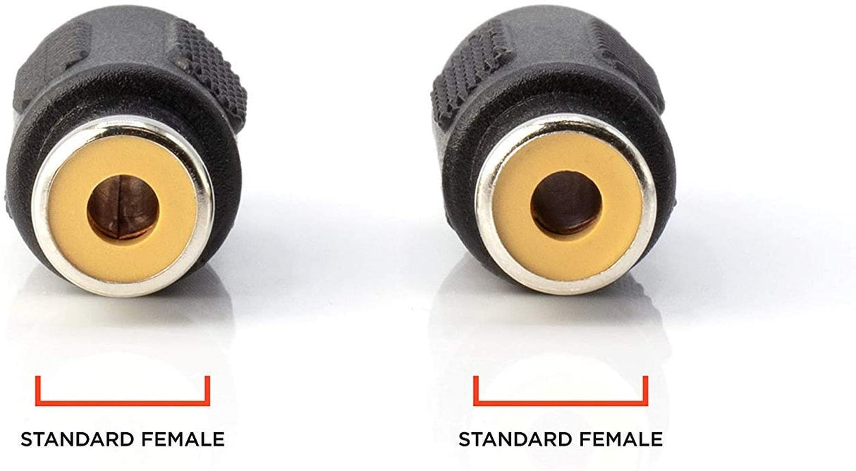 RCA Female Coupler Adapter Kit - 2-Pack Audio/Video Extender Connectors