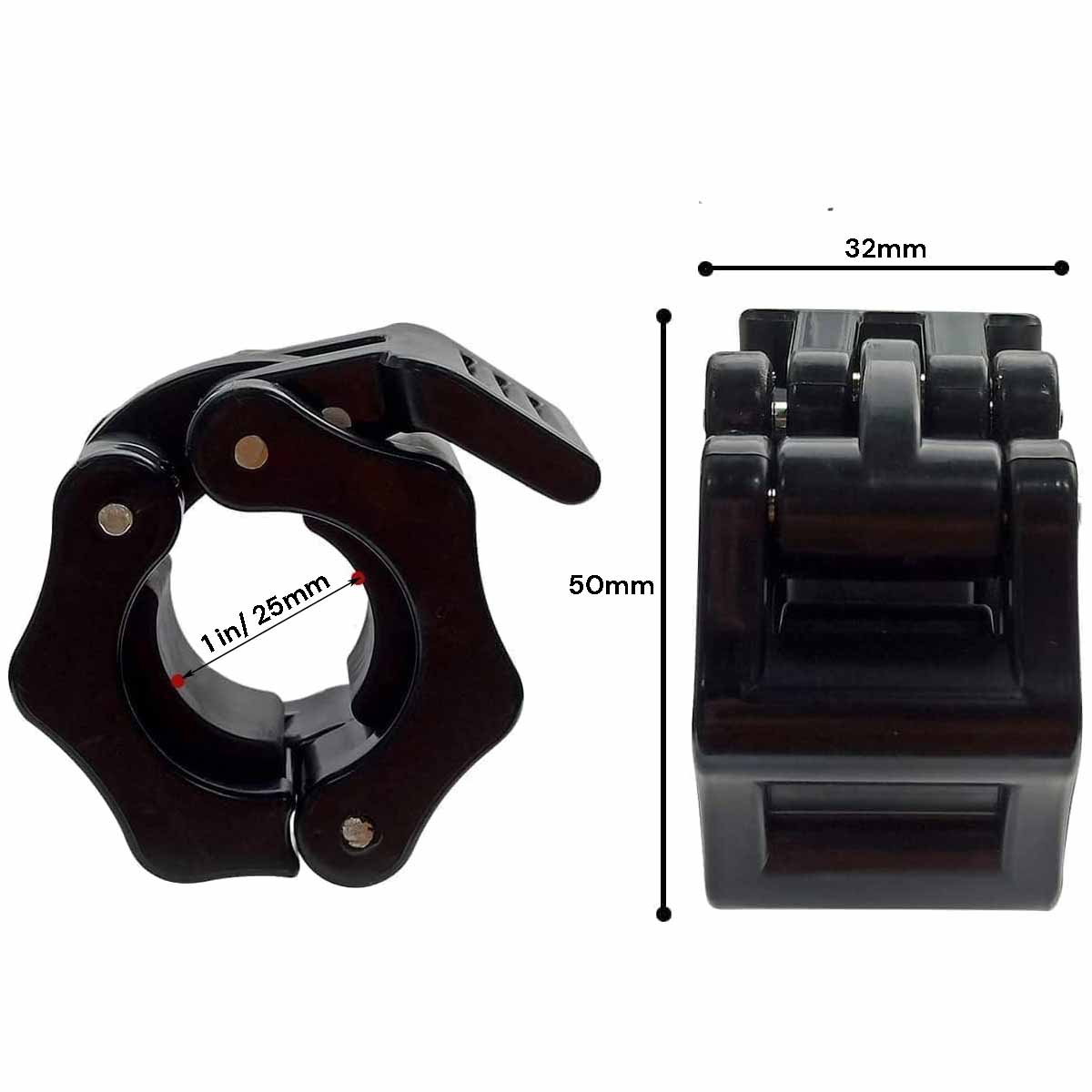 2-Pack Quick Release Barbell Collars for 1 Dumbbells and Weight Plates – Durable Clamps for Enhanced Fitness Training