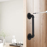 2Pcs Sliding Barn Door Handle 14 inch 36cm Industrial Pipe Door Pull Handle, Grab Bar, Towel Bar - Top-Down View