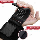 Pair Weight Lifting Hooks Straps Grip Wrist Wrap Support Powerlifting Deadlift Pull Up - Top-Down View