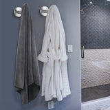 2 Pcs Wall Mount Bathroom Towel Hooks Holder Cloth Hanger Hook Kitchen Door Hanger Brushed Nickel - Close-Up Angle