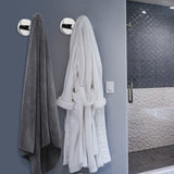 2 Pcs Wall Mount Bathroom Towel Hooks Holder Cloth Hanger Hook Kitchen Door Hanger Poliched Chrome - Side View