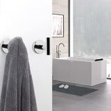 2 Pcs Wall Mount Bathroom Towel Hooks Holder Cloth Hanger Hook Kitchen Door Hanger Poliched Chrome - Rear View