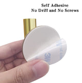 Gold Heavy-Duty Self-Adhesive Wall Hooks - 2 Pack for Towel and Cloth Hanging in Bathrooms and Doors