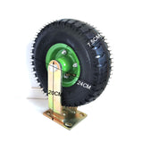 10Inch Fixed Castor Caster Pneumatic Tyres Tyre  Wheel Trolley Cart Wheelbarrow - 45-Degree Angle