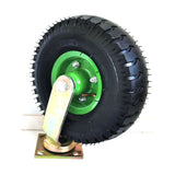 10Inch Swivel Castor Caster Pneumatic Tyres Tyre Wheels Trolley Cart Wheelbarrow - Top-Down View