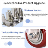 3 inch Heavy Duty Casters Lockable Caster Wheel Swivel Casters Castor with Brakes for Furniture and Workbench Cart - Low Angle