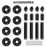 4PCS Pipe Floating Shelf Bracket Industrial Pipe Shelf Bracket Mounting Bracket Storage Racks Decor - 45-Degree Angle