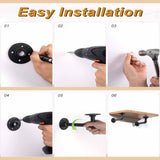 4PCS Pipe Floating Shelf Bracket Industrial Pipe Shelf Bracket Mounting Bracket Storage Racks Decor - Extra Image