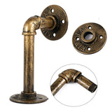 4PCS Pipe Floating Shelf Bracket Industrial Pipe Shelf Bracket Mounting Bracket Storage Racks Decor Bronze - Top-Down View