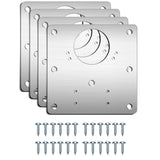 Durable Stainless Steel Hinge Repair Bracket Set - 4 Pieces with Mounting Screws