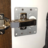 Durable Stainless Steel Hinge Repair Bracket Set - 4 Pieces with Mounting Screws - Front View