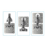 Durable Stainless Steel Hinge Repair Bracket Set - 4 Pieces with Mounting Screws