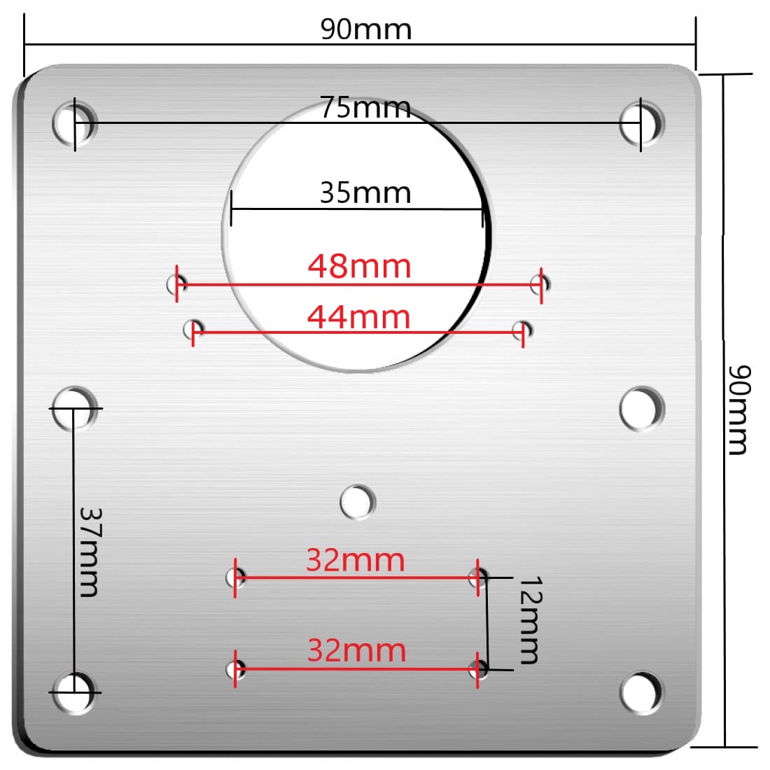 Durable Stainless Steel Hinge Repair Bracket Set - 4 Pieces with Mounting Screws
