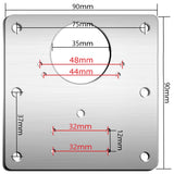 Durable Stainless Steel Hinge Repair Bracket Set - 4 Pieces with Mounting Screws