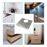 Durable Stainless Steel Hinge Repair Bracket Set - 4 Pieces with Mounting Screws