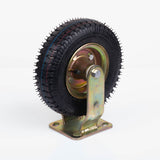 4x 8 Inch Castor Caster 2x swivel 2x fixed Pneumatic Tyres Wheels  Trolley Cart Wheelbarrow - Low Angle