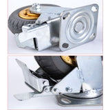 4x 8 Heavy Duty Industrial 2x Swivel Brake + 2x fixed Caster Tyre Tyres Wheel Wheels Castor 1000KG T