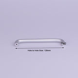 Aluminium Kitchen Cabinet Handles Drawer Bar Handle Pull 128mm - Side View