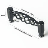 Iron-nickel alloy Kitchen Door Cabinet Drawer Handle Pulls 96mm - Front View