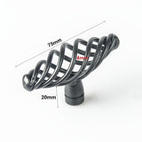 Iron-nickel alloy Kitchen Door Cabinet Drawer Handle Pulls T bar - Side View