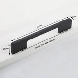 Slim Design Kitchen Cabinet Handles Drawer Bar Handle Pull Black 160MM - Front View