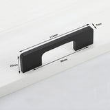 Slim Design Kitchen Cabinet Handles Drawer Bar Handle Pull Black 96MM - Front View