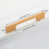 Slim Design Kitchen Cabinet Handles Drawer Bar Handle Pull Gold 160MM - Front View