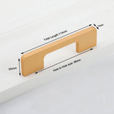 Slim Design Kitchen Cabinet Handles Drawer Bar Handle Pull Gold 96MM - Front View