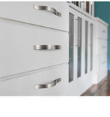 128mm Brushed Silver Furniture Kitchen Bathroom Cabinet Handles Drawer Bar Handle Pull Knob - Rear View
