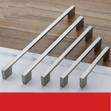 Brushed Nickel Kitchen Door Cabinet Drawer Handle Pulls 128MM - Front View