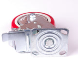 5 inch Industrial  Caster Wheels Swivel with Brake Locking Casters Castor Wheels Cart Furniture Workbench - Side View