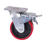 5 inch Industrial 500KG Caster Wheels Swivel with Brake Locking Casters Castor Wheels Cart Furniture Workbench - Side View