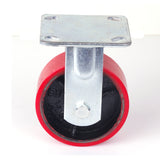 5 inch Industrial 500KG Caster Wheels Fixed Casters Castor Wheels Cart Furniture Workbench - Front View