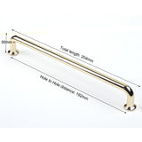 192mm Polished gold Furniture Kitchen Bathroom Cabinet Handles Drawer Bar Handle Pull Knob - Front View