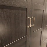192mm Polished gold Furniture Kitchen Bathroom Cabinet Handles Drawer Bar Handle Pull Knob - Side View